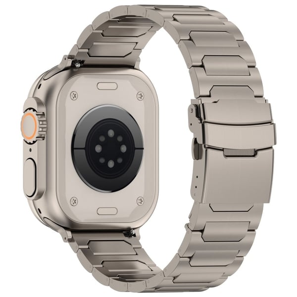 Apple Watch Series 49mm - 45mm - 44mm - 42mm 3 Metallarmbånd i titan - Titan