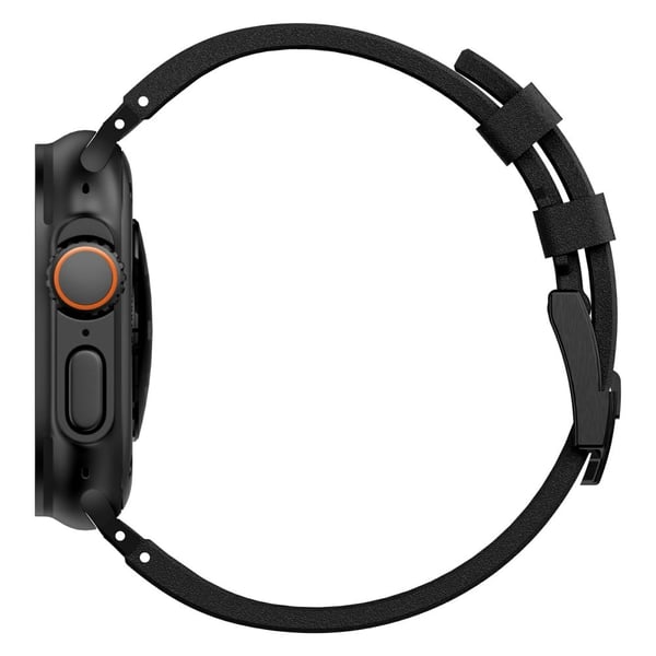 Apple Watch Ultra 2 Ultra 49 mm / Series 9 8 7 45 mm / 6 5 4 SE SE (2022) SE (2023) 44 mm / 3 2 1 42 mm Stone Texture Strap - Svart + Svart