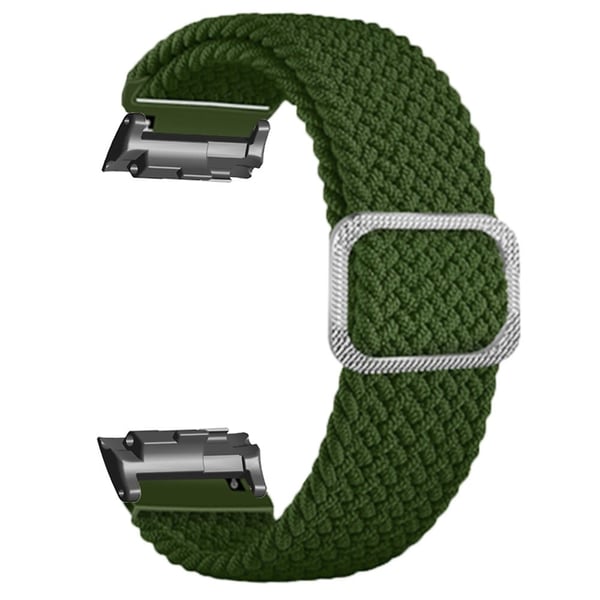 Huawei Watch D Elastisk flettet nylonklokkerem Justerbar armbånd - Militærgrønn