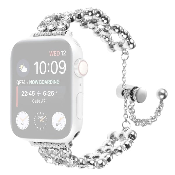 Sinklegeringsarmbånd Apple Watch Series 49mm - 45mm - 44mm - 42mm Universal Watch Strap - Sølv