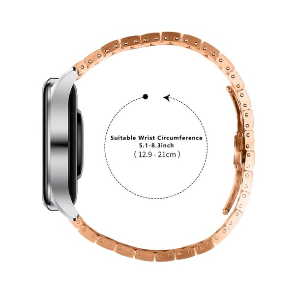 Huawei Watch GT Runner Strap Replacement Metal Stylish Smart Watch Band - Rose Gull