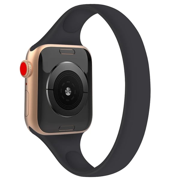 Størrelse M Apple Watch Series 49mm - 45mm - 44mm - 42mmSilikonarmbånd klokkerem - Svart