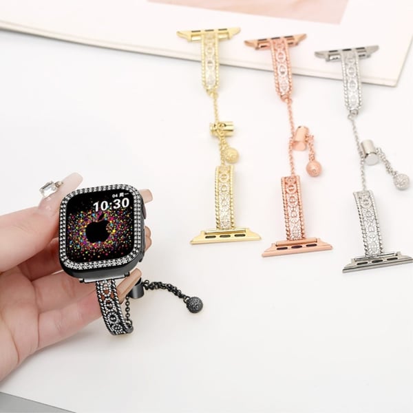 Pure Copper-klokkerem Apple Watch Ultra 2 Ultra 49mm / Series 9 8 7 45mm / 6 5 4 SE (2022) SE (2023) SE 44mm / 3 2 1 42mm - Svart