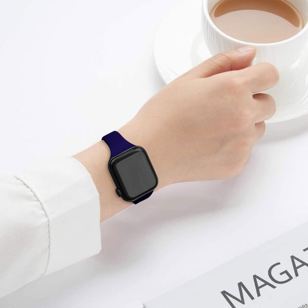 Størrelse L Apple Watch Series 49mm - 45mm - 44mm - 42mmSilikonarmbånd - Safir