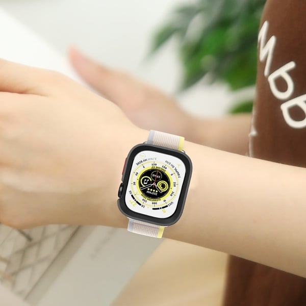 Apple Watch Series 9 / 8 / 7 41mm beskyttelsesveske Anti-drop Half Deksel Fleksibel klokkeramme - Matt Svart