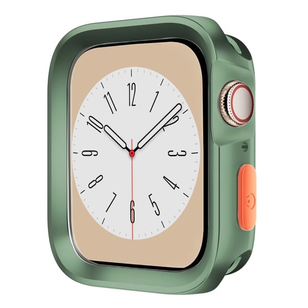 Apple Watch Series 9 / 8 / 7 41mm beskyttelsesveske Anti-drop Half Deksel Fleksibel klokkeramme - Grønn
