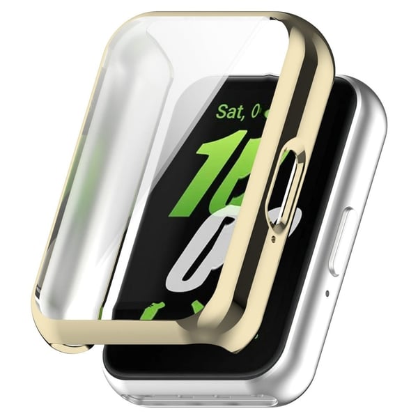 Samsung Galaxy Fit3 Watch Frame Case Galvanisering Fullt innpakket fleksibelt klokkedeksel - Lys Gull