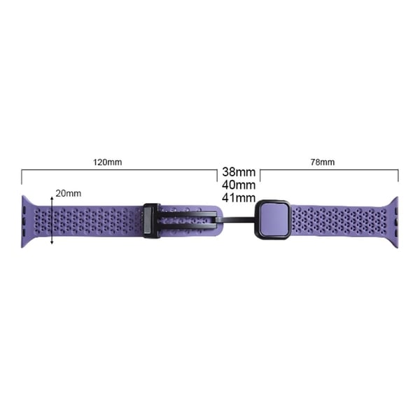 Apple Watch Series 41mm - 40mm - 38mm Magnetisk silikonbånd - Oransje