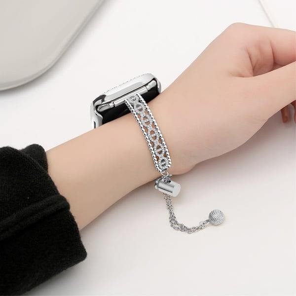 Garmin / Samsung / LG / Huawei / Huami 20 mm Universal Rhinestone Copper Watch Strap - Sølv