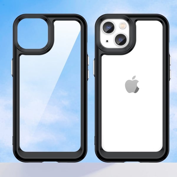 iPhone 14 smart akryldeksel - Gjennomsiktig Grå