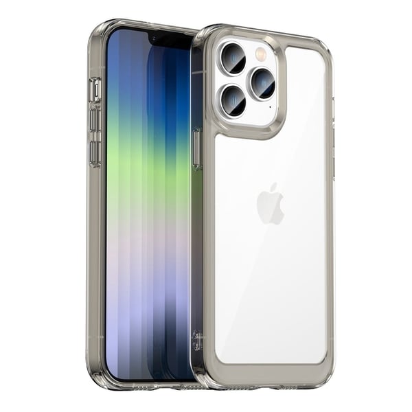 iPhone 14 Pro Max smart akryldeksel - Gjennomsiktig Grå