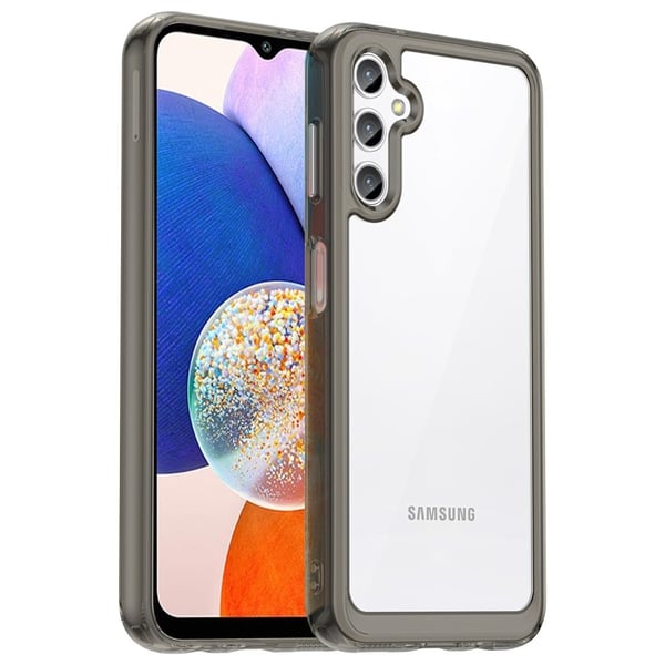 Samsung Galaxy A14 smart akryldeksel - Gjennomsiktig Grå