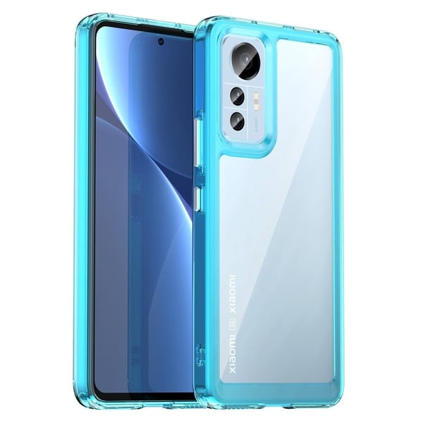 Xiaomi 12 Lite smart akryl cover - Gennemsigtig Blå