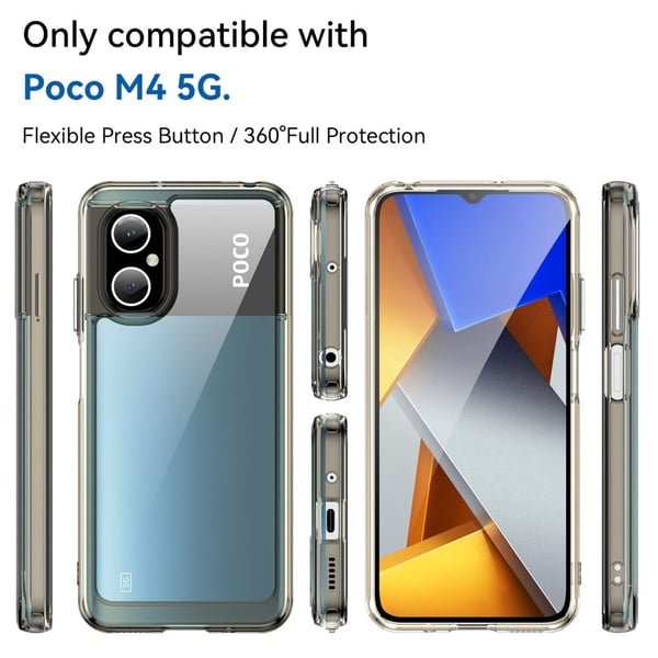 Xiaomi Poco M3 Pro / Xiaomi Poco M3 Pro 5G / Xiaomi Redmi Note 10 5G / Xiaomi Redmi Note 10T 5G smart akryldeksel - Gjennomsiktig Grå