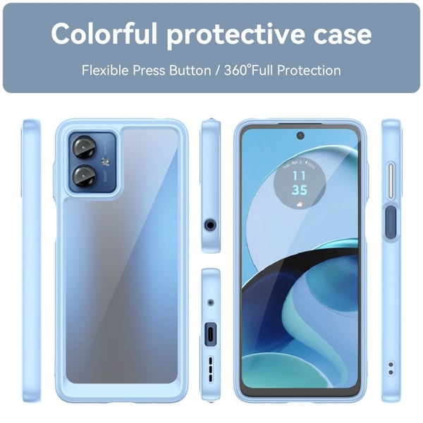 Motorola Moto G14 smart akryl cover - Blå