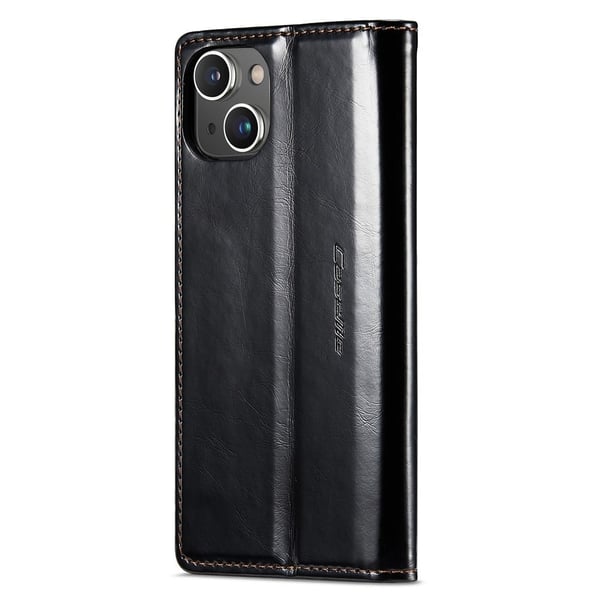 CaseMe iPhone 15 Plus vintage-etui - Svart