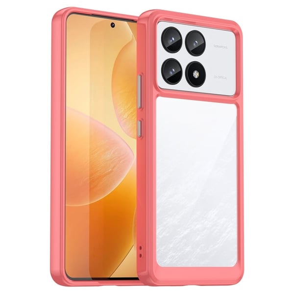 Xiaomi Redmi K70 / Xiaomi Redmi K70 Pro smart akryldeksel - Rød