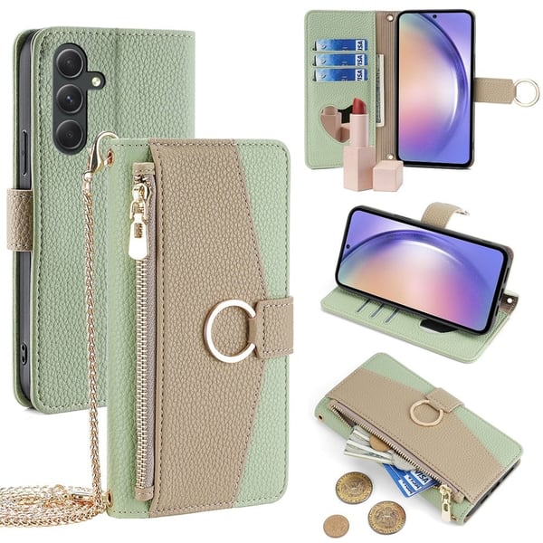 Samsung Galaxy A54 vegansk skinnveske - Grønn