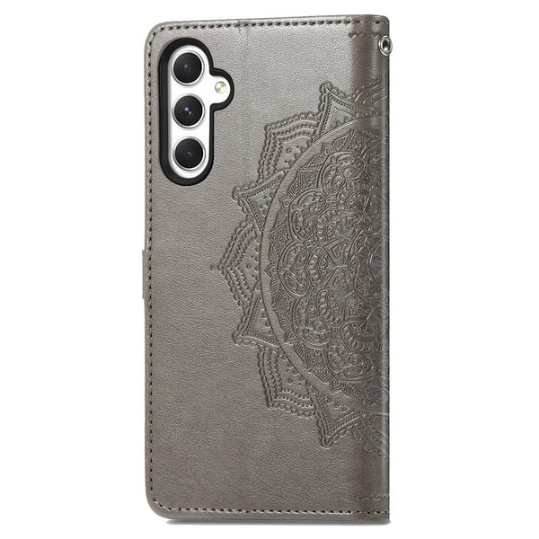 Mandala Samsung Galaxy A25 læderetui - Grå