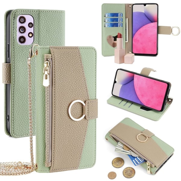 Samsung Galaxy A33 5G vegansk skinnveske - Grønn Samsung Galaxy A33 5G vegansk skinnveske - Grønn