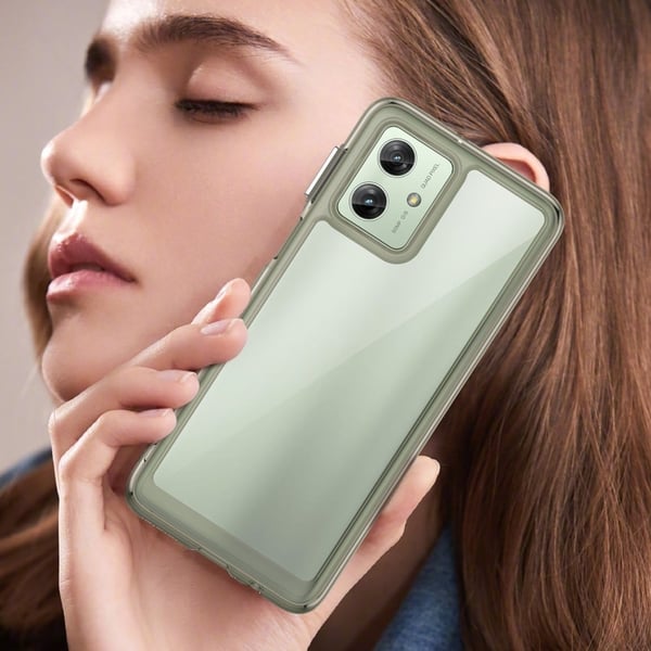 Motorola Moto G54 smart akryldeksel - Gjennomsiktig Grå