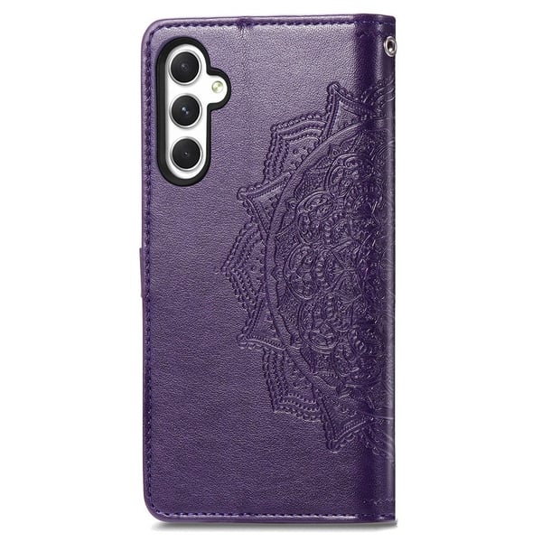 Mandala Samsung Galaxy A25 etui i lær - Lilla