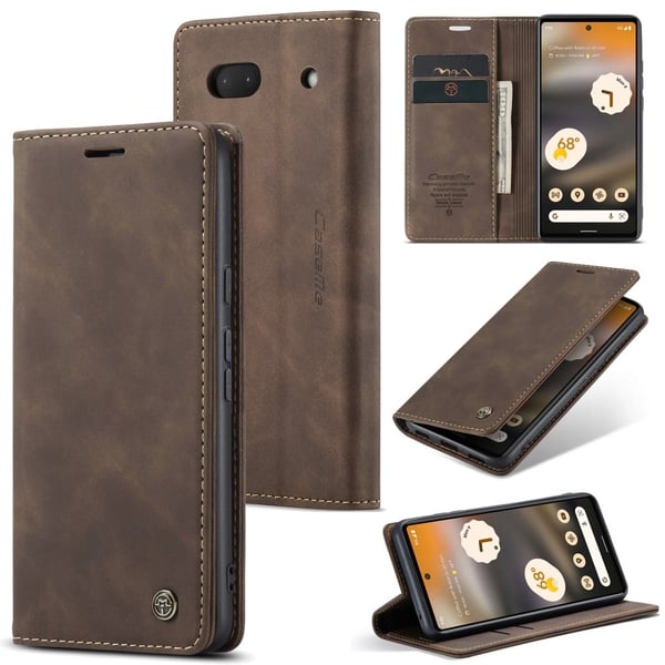 CaseMe Google Pixel 6a vintage etui - Kaffe