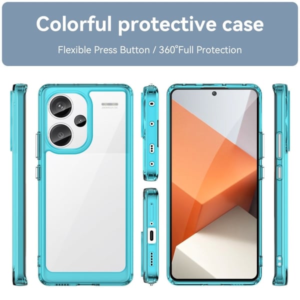 Xiaomi Redmi Note 13 Pro Plus smart akryldeksel - Gjennomsiktig Blå
