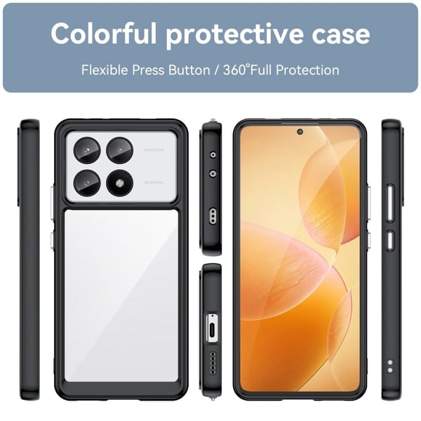 Xiaomi Redmi K70E / Xiaomi Poco X6 Pro smart akryldeksel - Svart