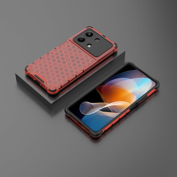 Bofink Honeycomb Xiaomi Redmi Note 13R Pro deksel - Rød