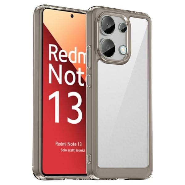 Xiaomi Redmi Note 13 4G smart akryl cover - Gennemsigtig Grå