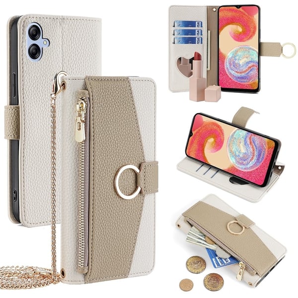 Samsung Galaxy A04e vegansk skinnveske - Hvit