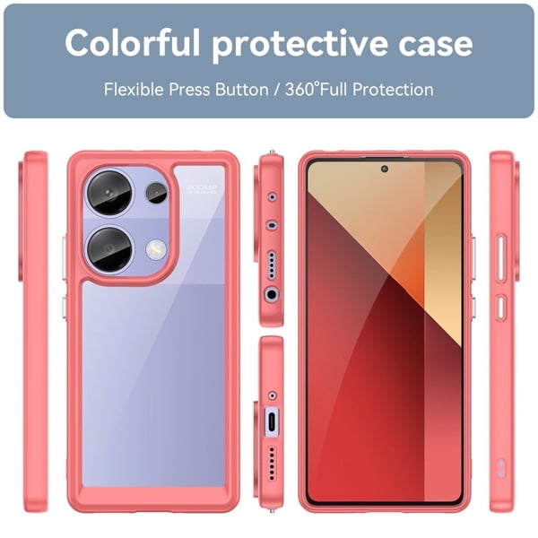 Xiaomi Redmi Note 13 Pro 4G / Xiaomi Poco M6 Pro smart akryldeksel - Rød