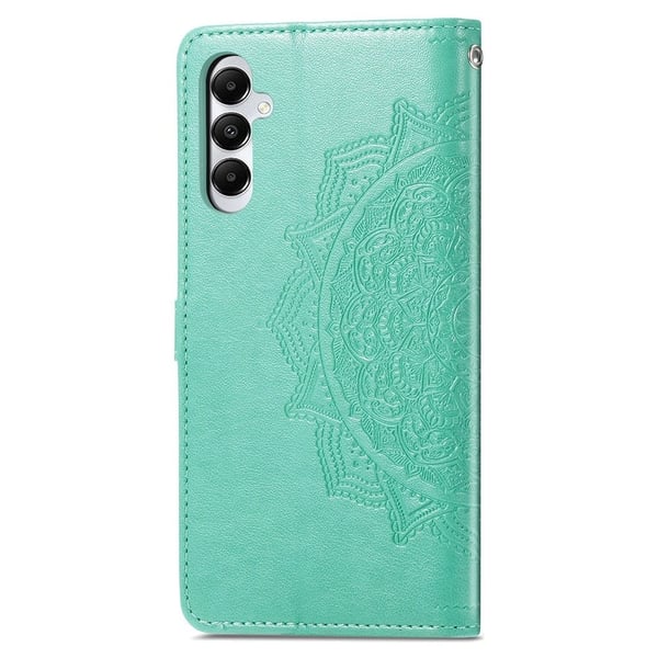 Mandala Samsung Galaxy A05s nahkakotelo - Vihreä
