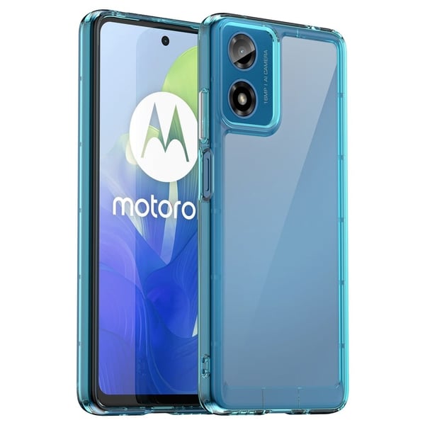 Motorola Moto G04 / Motorola Moto G24 smart akryldeksel - Gjennomsiktig Blå