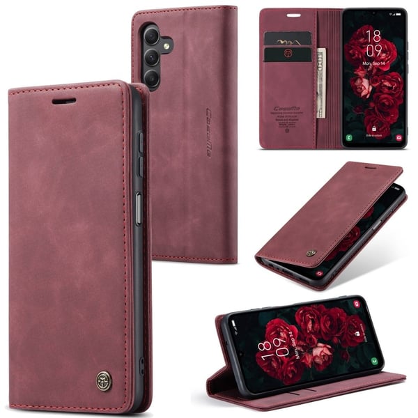 CaseMe Samsung Galaxy A25 vintage-etui - Rød