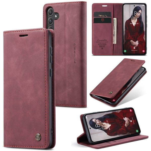 CaseMe Samsung Galaxy A55 vintage-etui - Rød