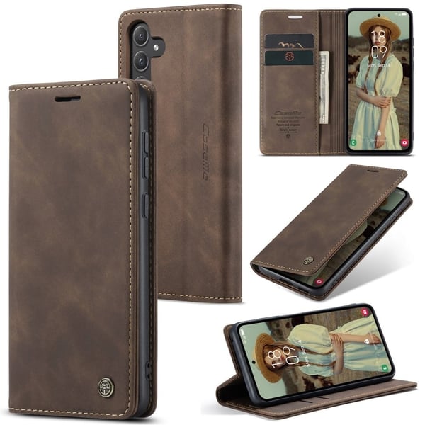 CaseMe Samsung Galaxy A55 vintage-etui - Kaffe