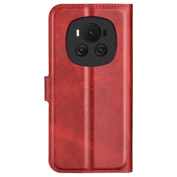 Skinn-etui i lommebok-stil for Honor Magic 6 - Rød