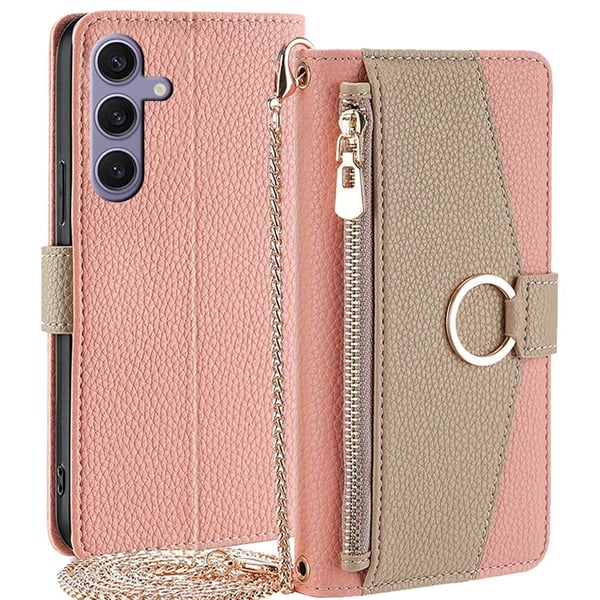 Samsung Galaxy S24 Plus vegansk skinnveske - Rosa