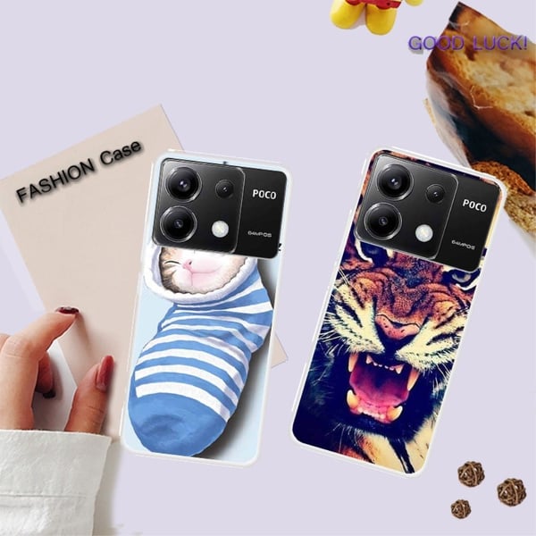 Imagine Xiaomi Redmi Note 13 Pro 5G / Xiaomi Poco X6 deksel - Sokker Og Katt