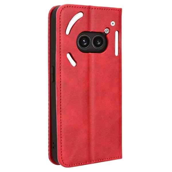 Bofink Vintage Nothing Phone (2a) nahkakotelo - Punainen