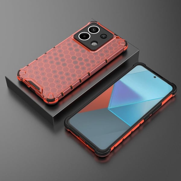 Bofink Honeycomb Xiaomi Redmi Note 13 Pro 5G / Xiaomi Poco X6 deksel - Rød