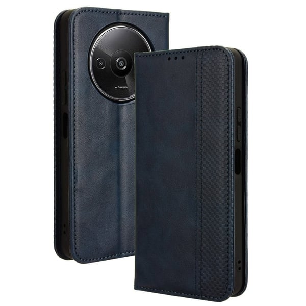 Bofink Vintage Xiaomi Redmi A3 / Xiaomi Poco C61 lærveske - Blå