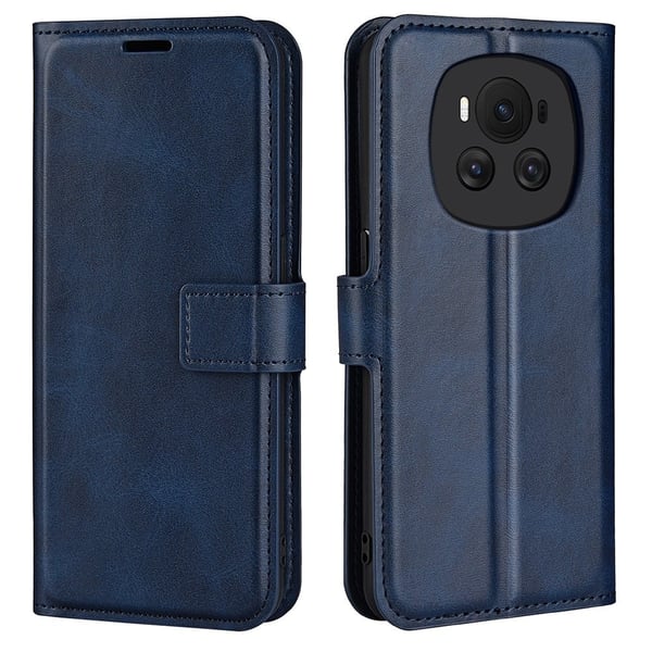 Skinn-etui i lommebok-stil for Honor Magic 6 - Blå