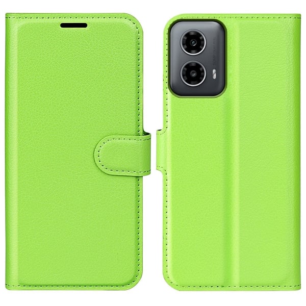 Classic Motorola Moto G34 flip kuoret - Vihreä