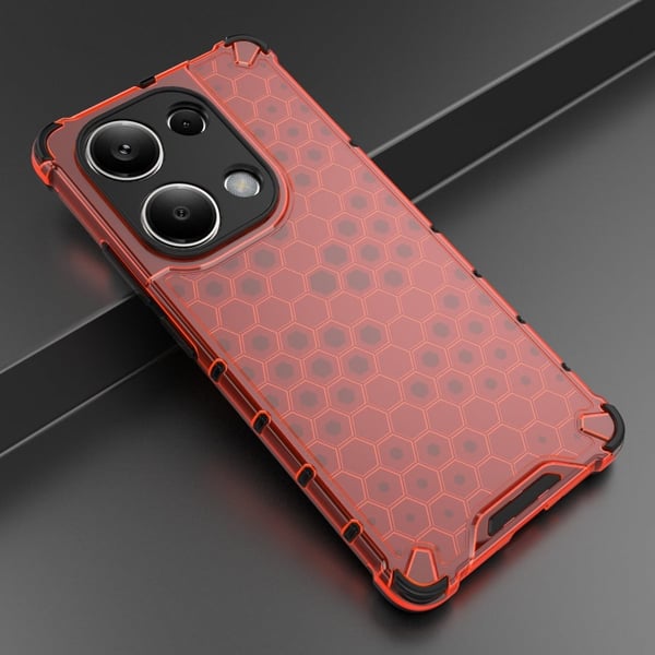 Bofink Honeycomb Xiaomi Redmi Note 13 Pro 4G / Xiaomi Poco M6 Pro deksel - Rød