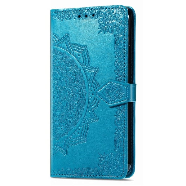 Mandala Motorola Edge 40 Neo etui i lær - Blå