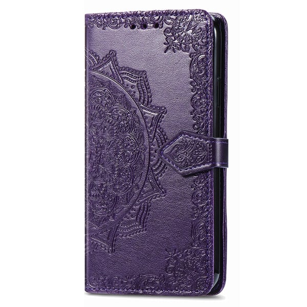 Mandala Motorola Edge 40 Neo etui i lær - Lilla