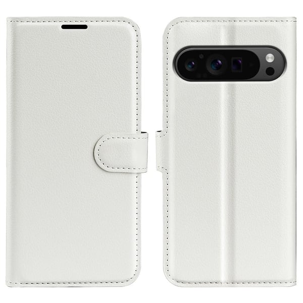Classic Google Pixel 9 Pro XL flip etui - Hvit Classic Google Pixel 9 Pro XL flip etui - Hvit